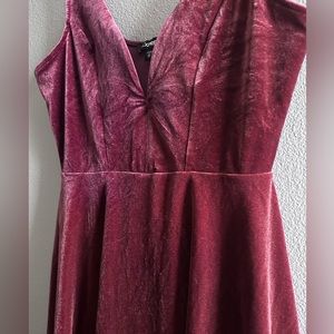 Express dress velvet maroon size XS